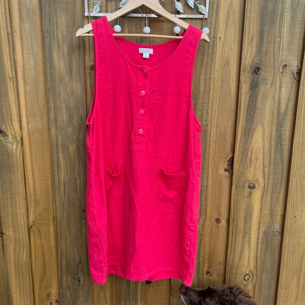 Christopher & Banks Women’s Light/Muted Red Midi Dress SZ L